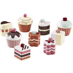 Jouet-Gâteaux en bois bistro (9 pièces)