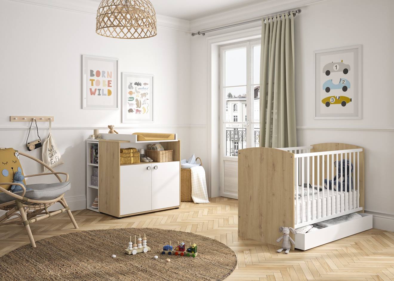 Plan À Langer Adaptable Arthur Chêne Artisan (Galipette) - Image 2