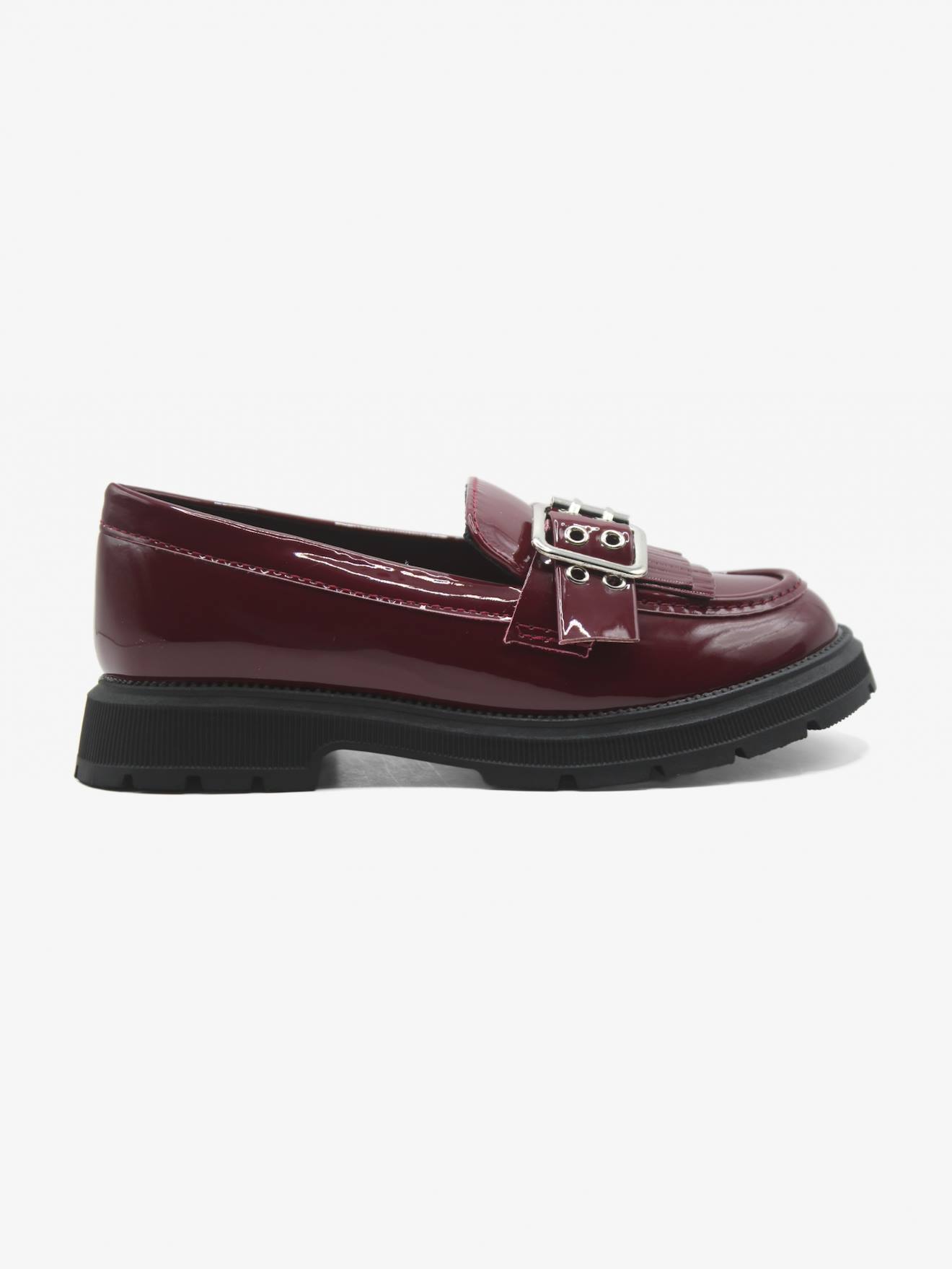 Mocassins À Franges Rouge