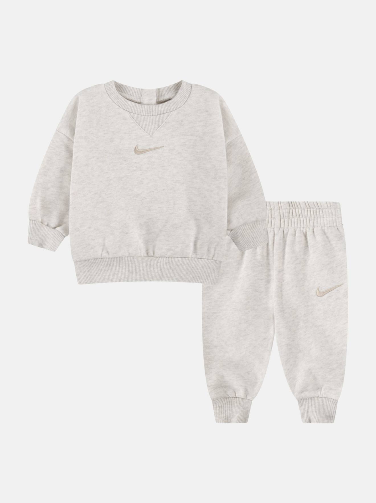 Ensemble Deux Pièces Pour Bébé Sweat À Col Rond Et Pantalon Confortable Beige