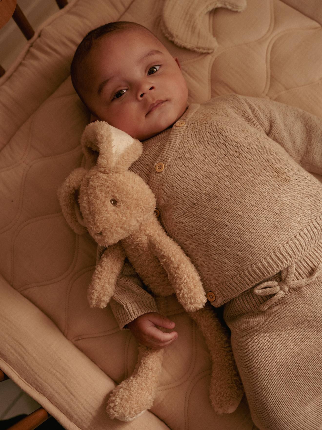 Peluche Lapin - Newborn - 32 cm beige (Little Dutch) - Image 1