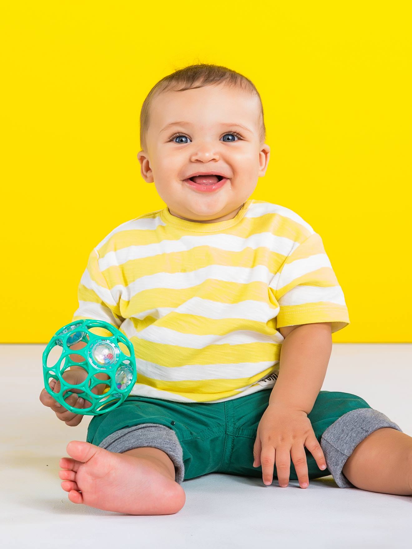 Hochet balle sensorielle vert