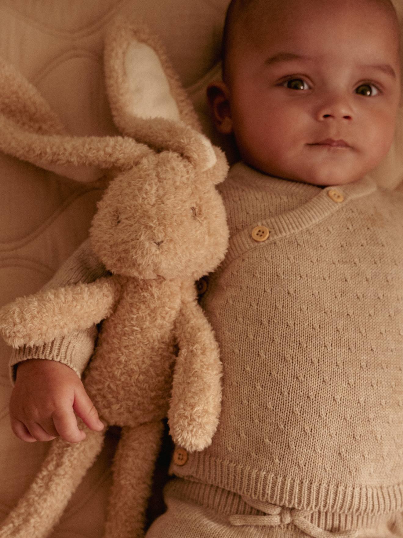 Peluche Lapin - Newborn - 32 cm beige (Little Dutch) - Couverture