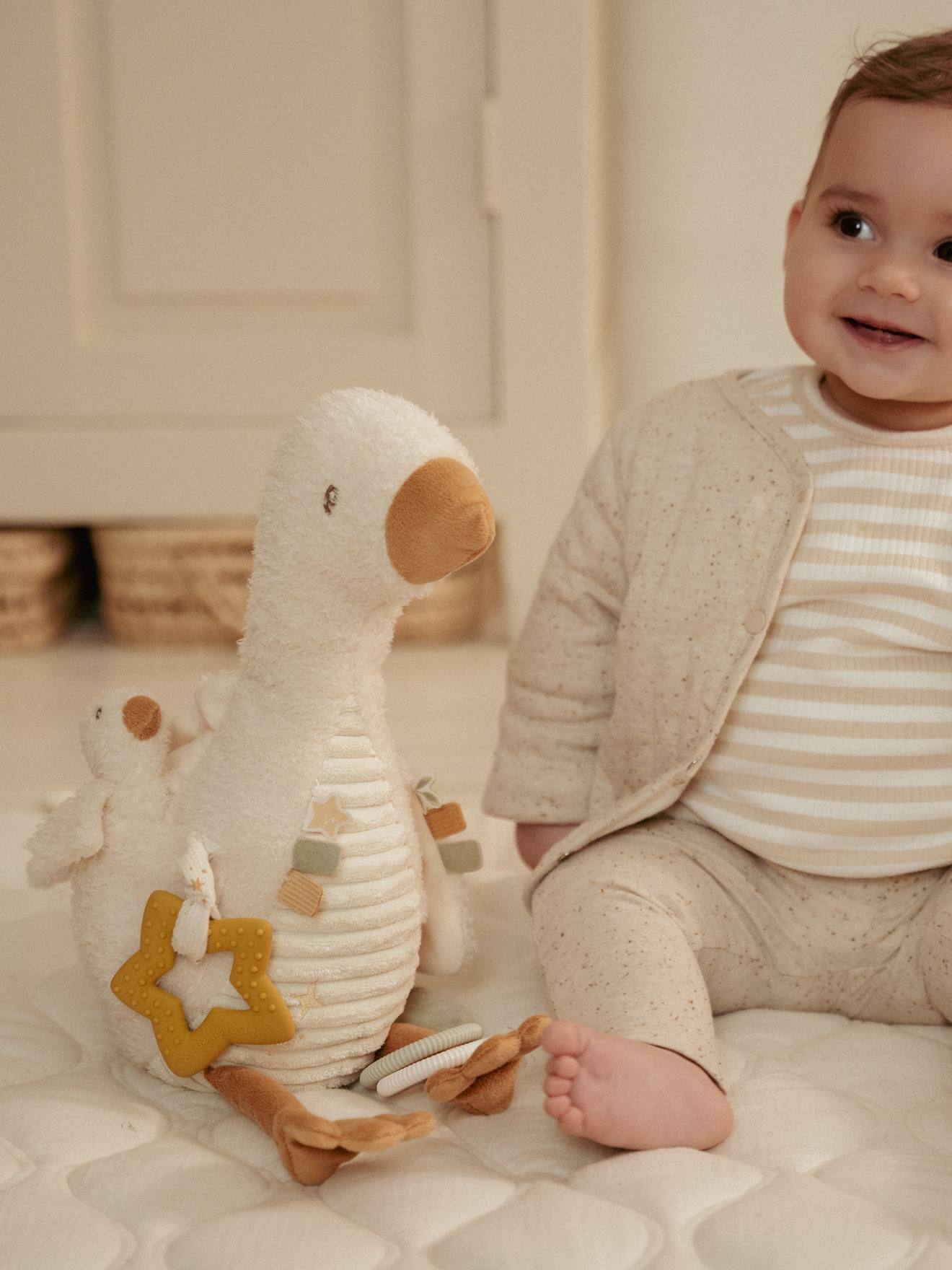 Peluche d'activités Oie - Newborn blanc (Little Dutch) - Image 1