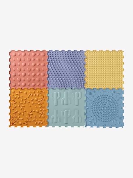 Vertbaudet - Tapis dalles sensorielles en silicone multicolore