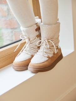 Chaussures-Chaussures fille 23-38-Baskets enfant fille synthétique fourrées
