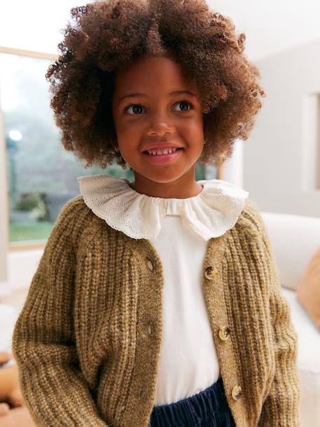Fille-Gilet fille en maille mousseuse 