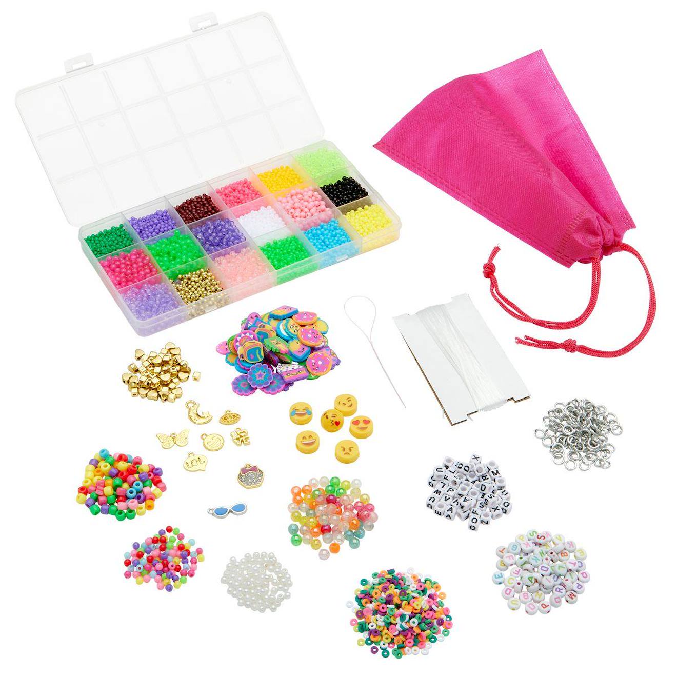 Atelier De Bracelets D’amitié À Perles Rose