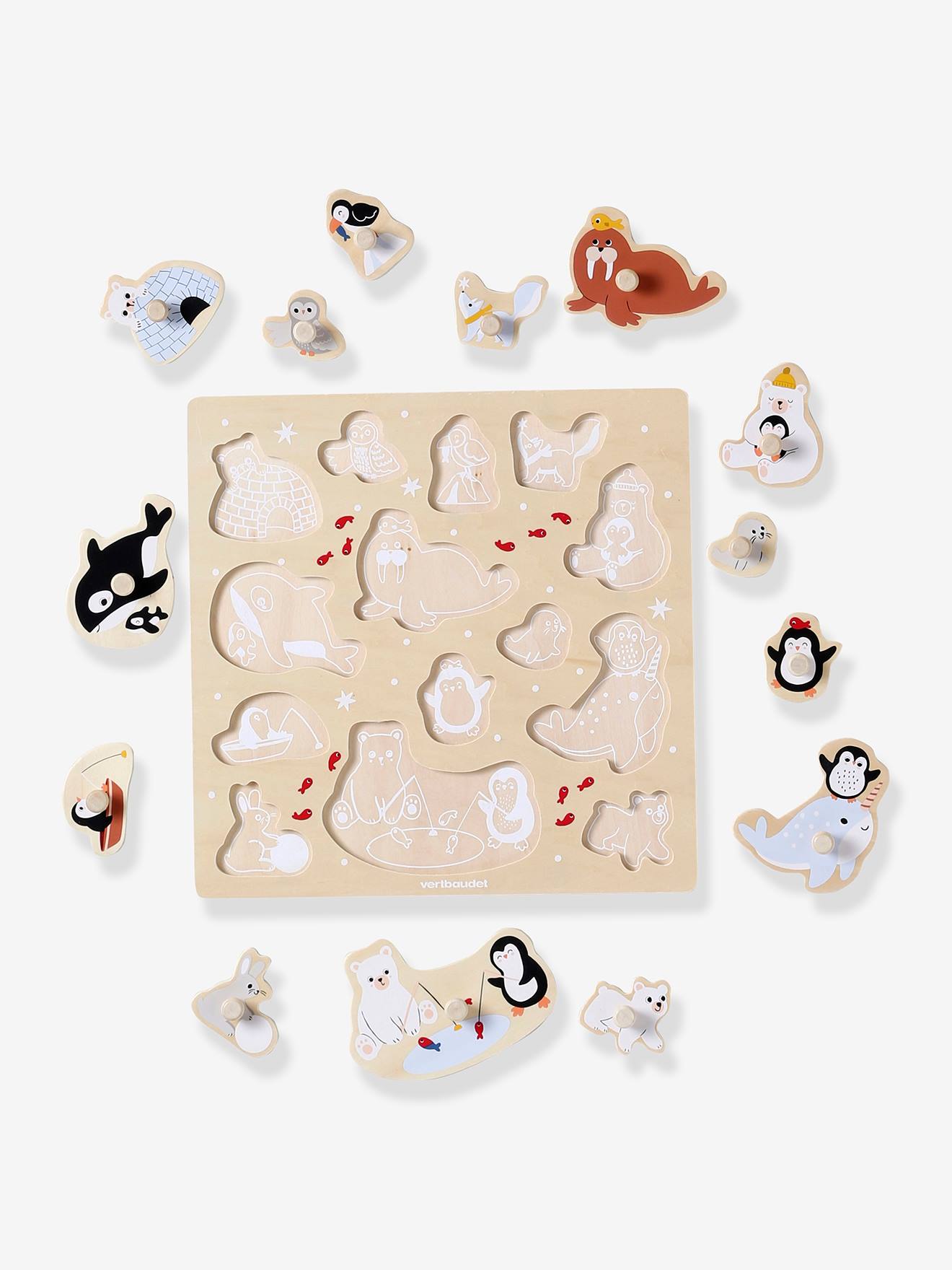 Puzzle boutons BANQUISE en bois FSC® bois (Vertbaudet) - Image 1