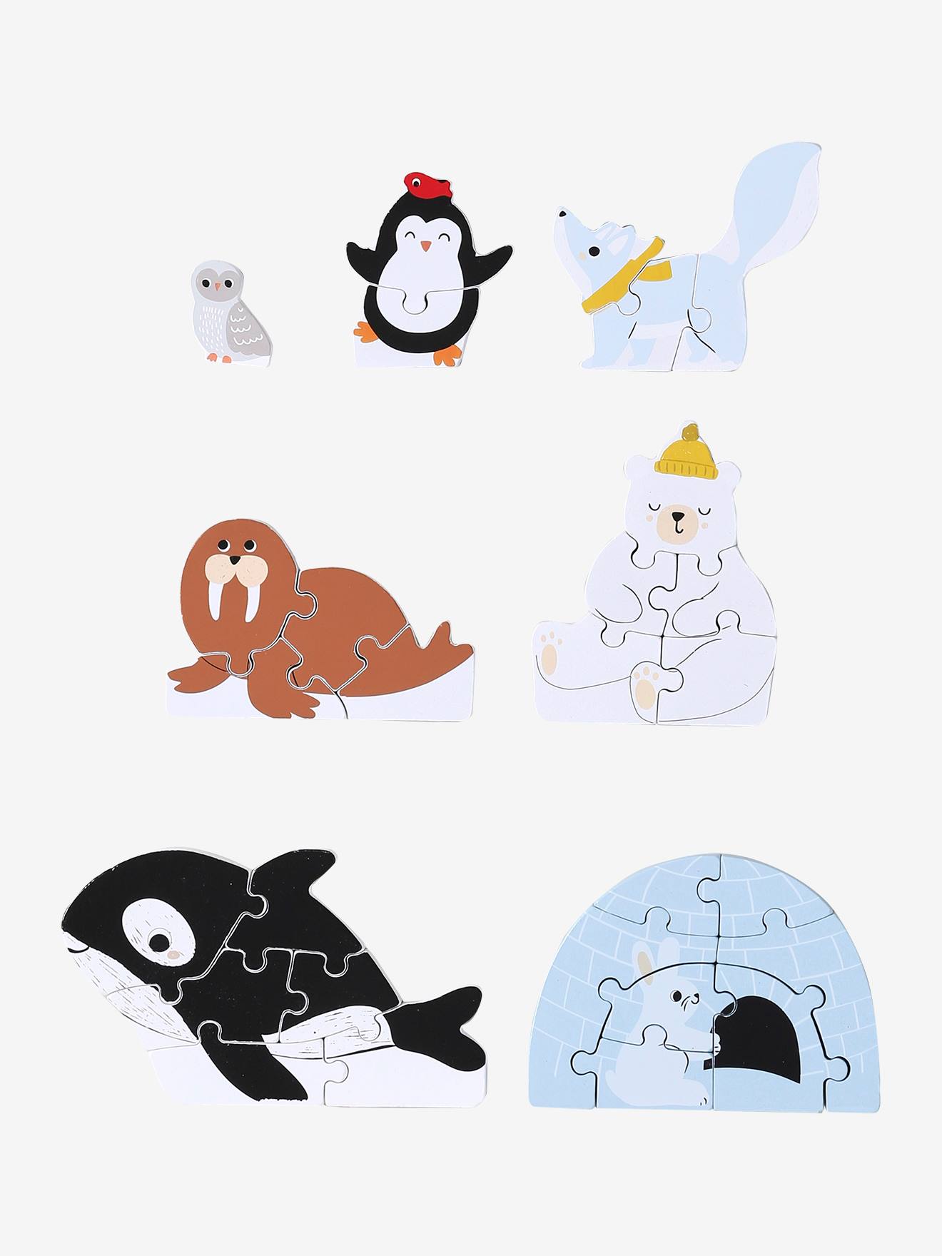 Puzzles évolutifs 3D Banquise en bois FSC® blanc