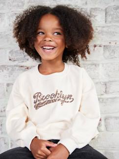 -Sweat fille motif Brooklyn zébré 