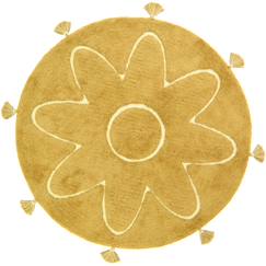 -Yva mangue tapis enfant bohème avec pompons