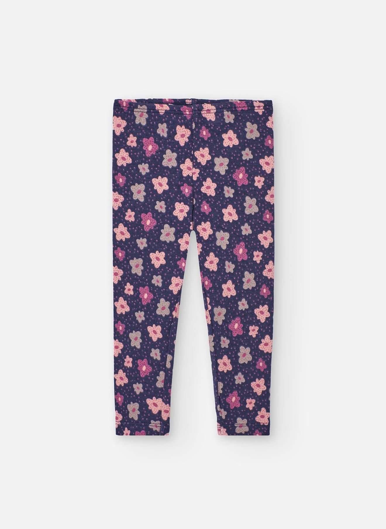 Leggings En Tricot Avec Fleurs Multicolore