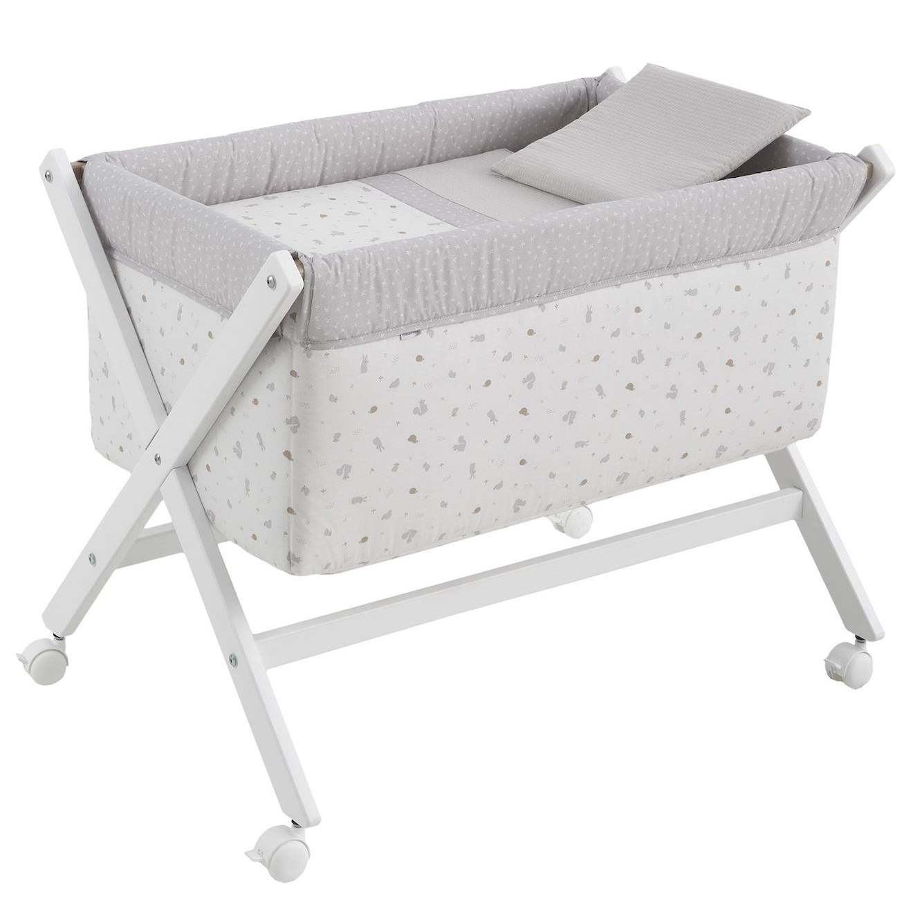 Berceau En Bois Grey/white