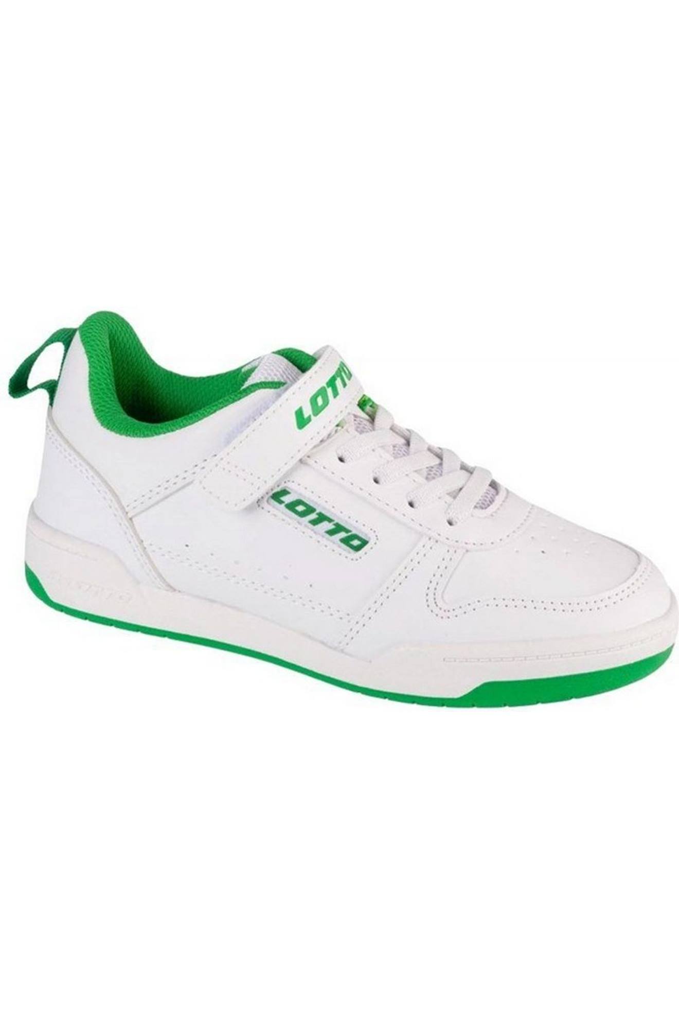 Baskets Enfant À Scratch Blanc / Vert