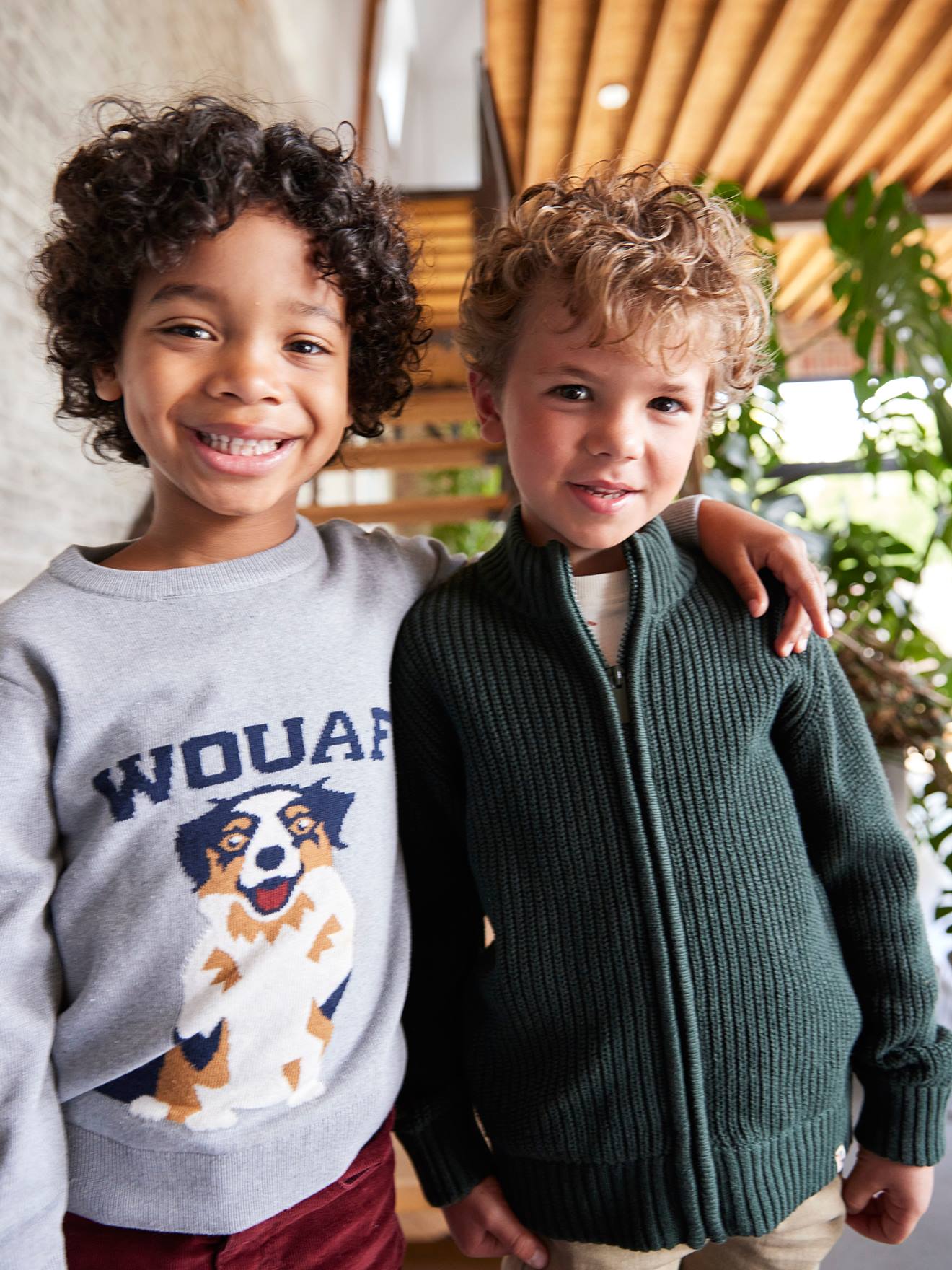 Pull Garçon Mini Club 2-3 Ans – Bleu Camouflage, Col Rond, Coton