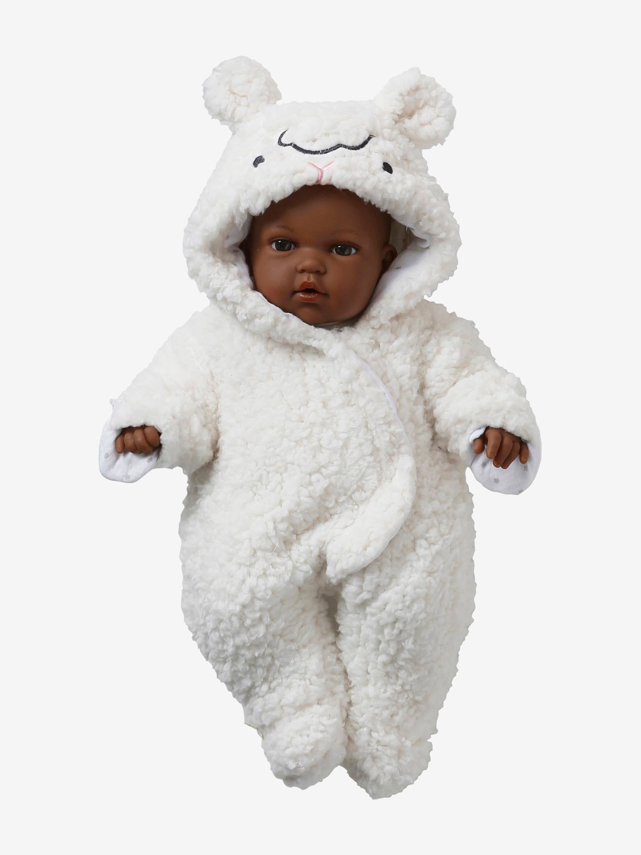 Combi-pilote en sherpa pour poupon blanc