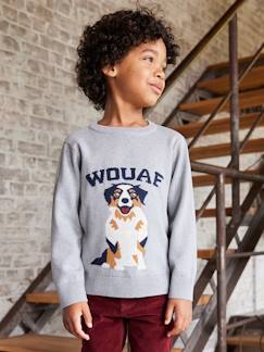 Pull Col Rond Chien  - vertbaudet enfant