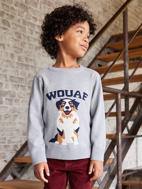 Garçon-Pull Col Rond Chien