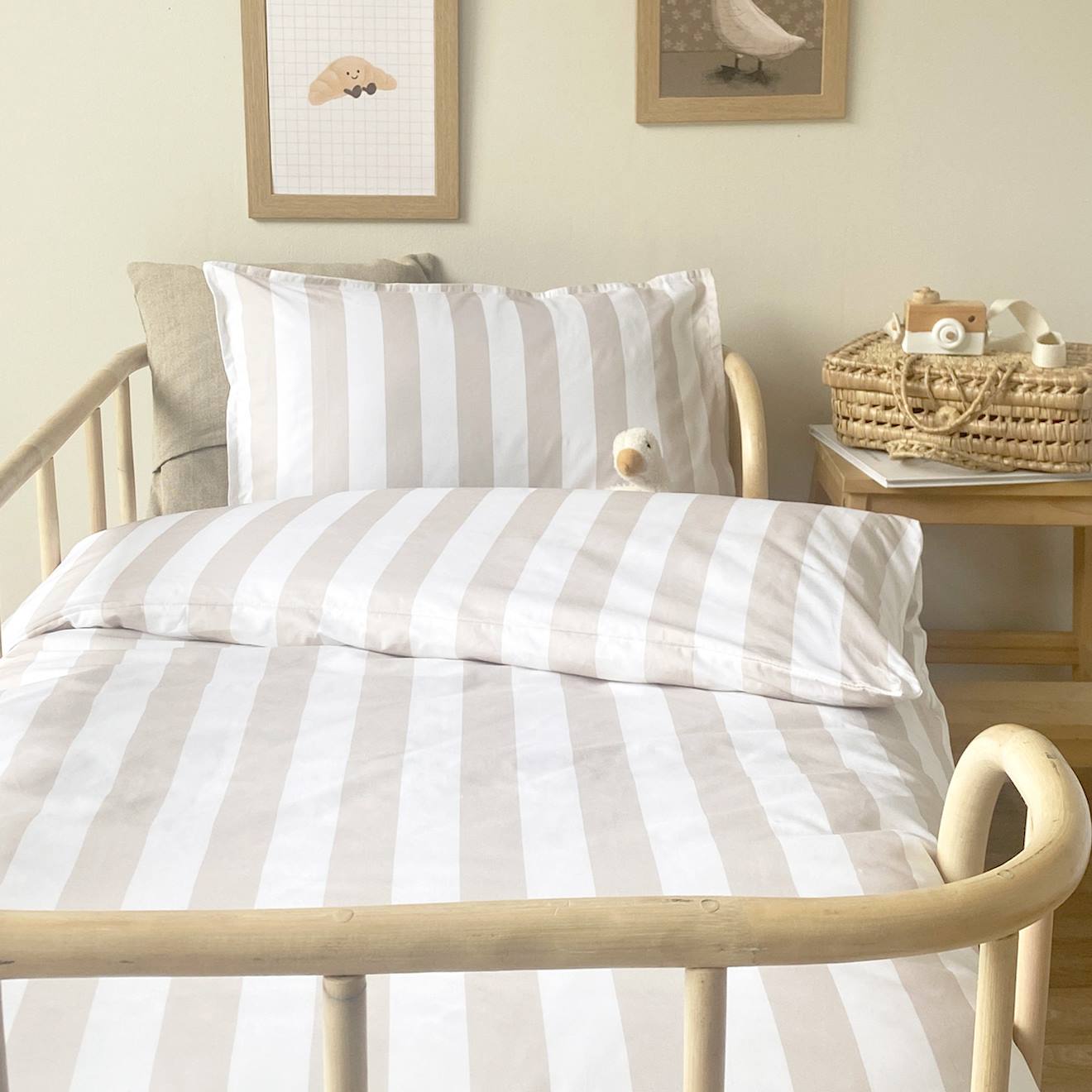 Parure De Lit Percale Coton Bio Solal Beige