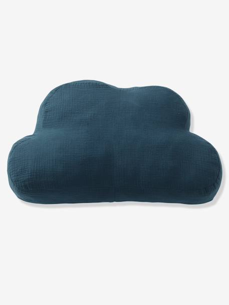 Coussin Gaze De Coton Nuage Bleu Nuit Vertbaudet