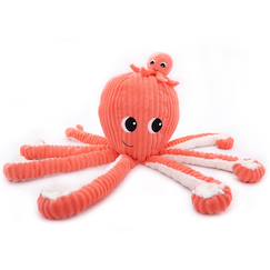 Jouet-Premier âge-Peluche filou maman et bébé les ptipotos corail (50 cm)