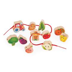Jouet-Perles à enfiler en bois fsc légumes