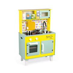 Jouet-Jeux d'imitation-Cuisines et dinette-Grande cuisine en bois happy days