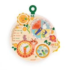 Jouet-Jeux éducatifs-Lire, écrire, compter et heure-Roue du temps en bois fsc