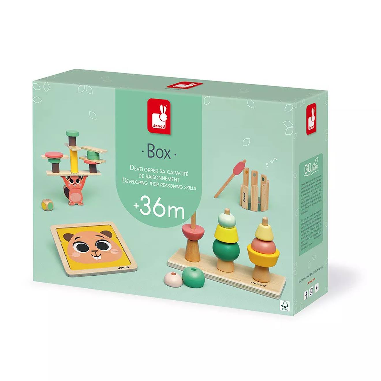 Box Janod 36 Mois, 4 Jouets D'éveil Multicolore