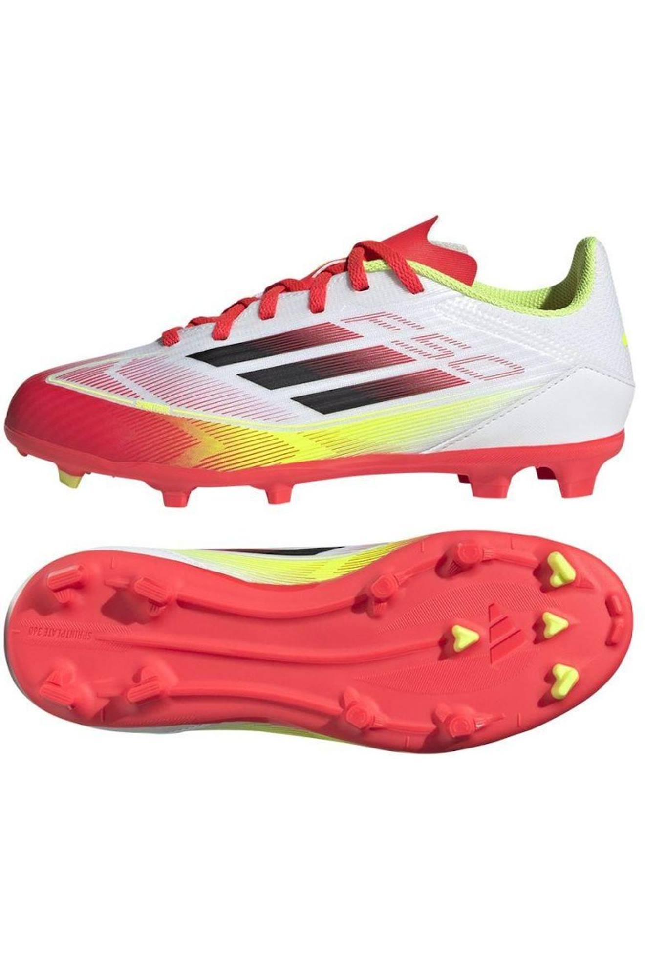 Chaussures De Foot Pour Terrain Ferme F50 League Blanc / Rouge