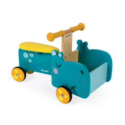 Jouet-Premier âge-Porteur en bois hippo
