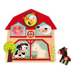 Puzzle musical copains de la ferme 5 pièces  - vertbaudet enfant