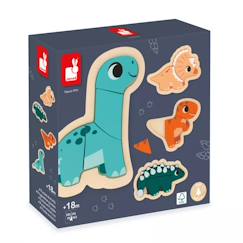 Jouet-4 puzzles evolutifs dino, 2 à 5 pcs