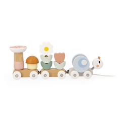 Train à tirer escargot en bois fsc  - vertbaudet enfant