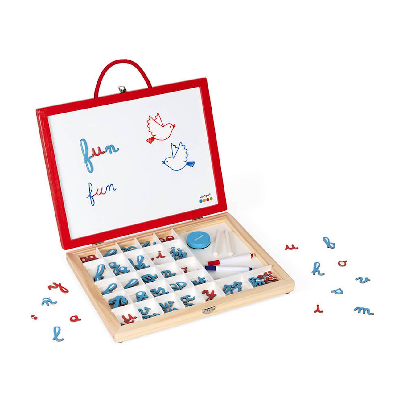 Mallette De Lettres Cursives 4 En 1 Rouge / Blanc