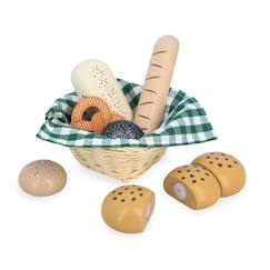 Jouet-Panier de boulangerie, bois fsc, mamie soleil