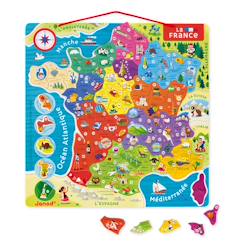 Jouet-Puzzle france magnétique 93 pièces