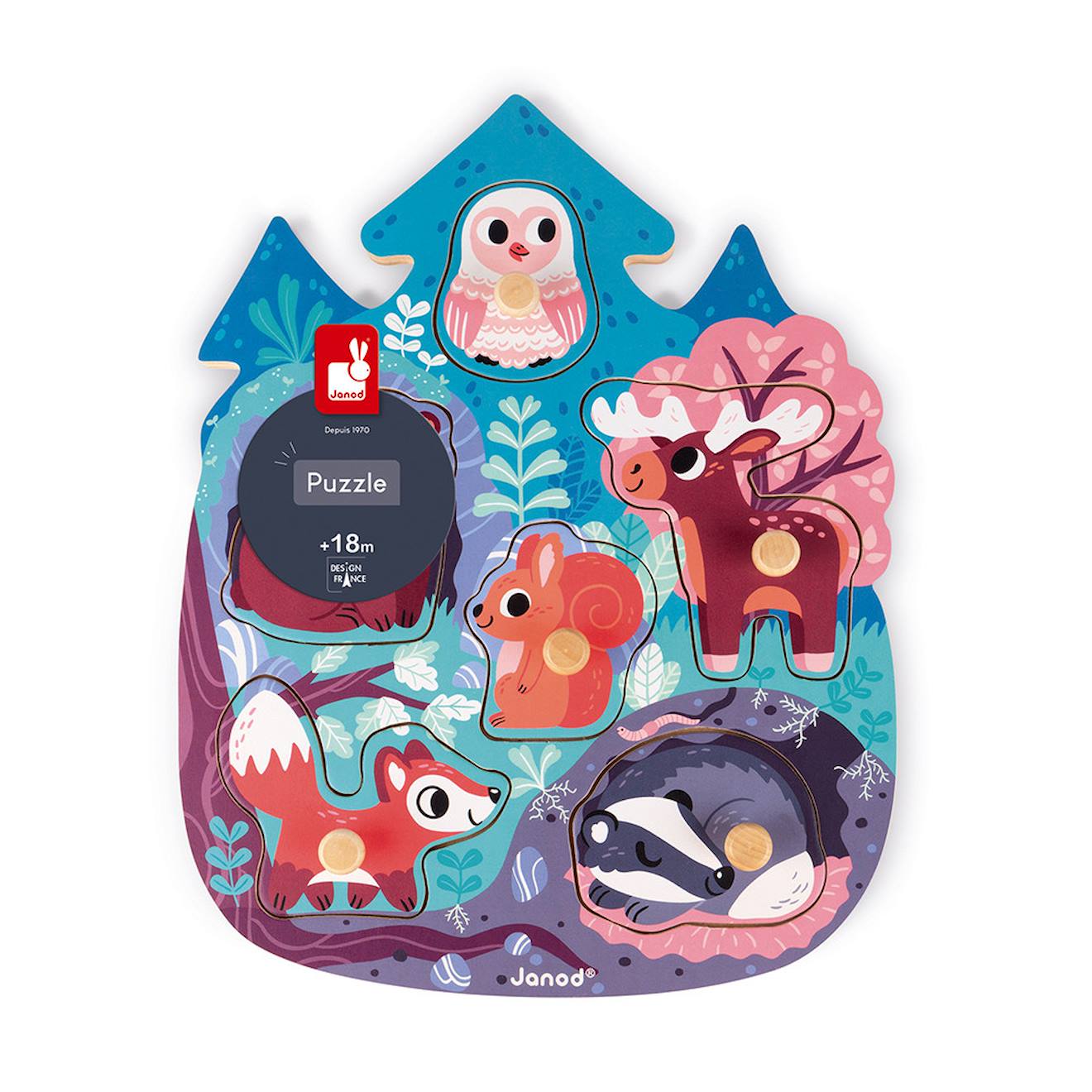 Puzzle Happy Forest 6 Pièces Multicolore