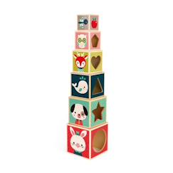 Jouet-Pyramide 6 cubes baby forest