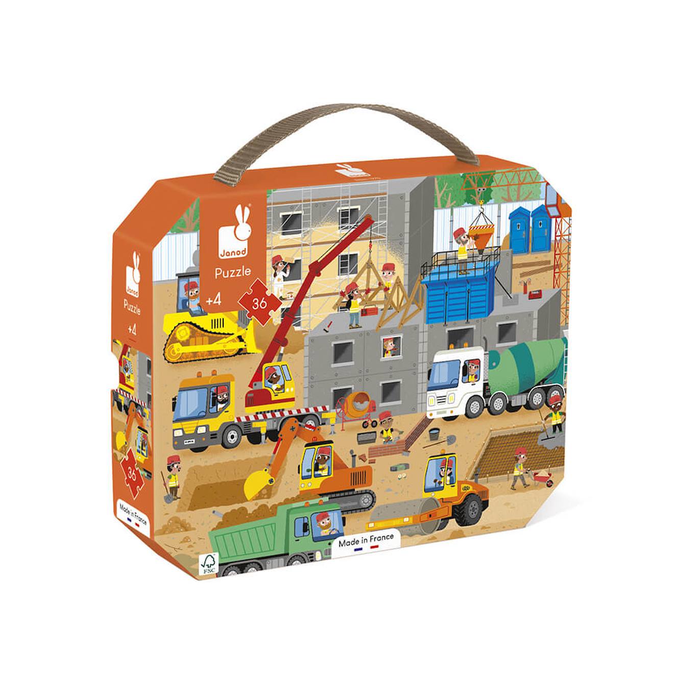 Puzzle Le Chantier 36 Pièces Jaune