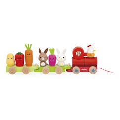 Train de la ferme à tirer en bois fsc  - vertbaudet enfant