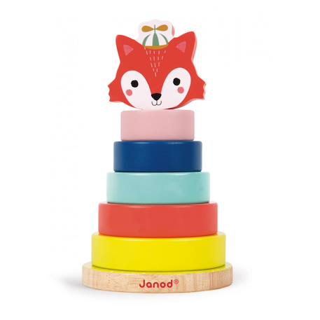 Janod - Empilable Renard Baby Forest Multicolore