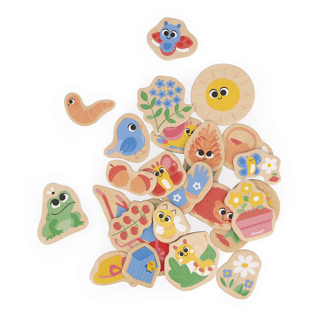 Magnets Dinosaures En Bois Fsc 24 Pcs Beige - Jardin