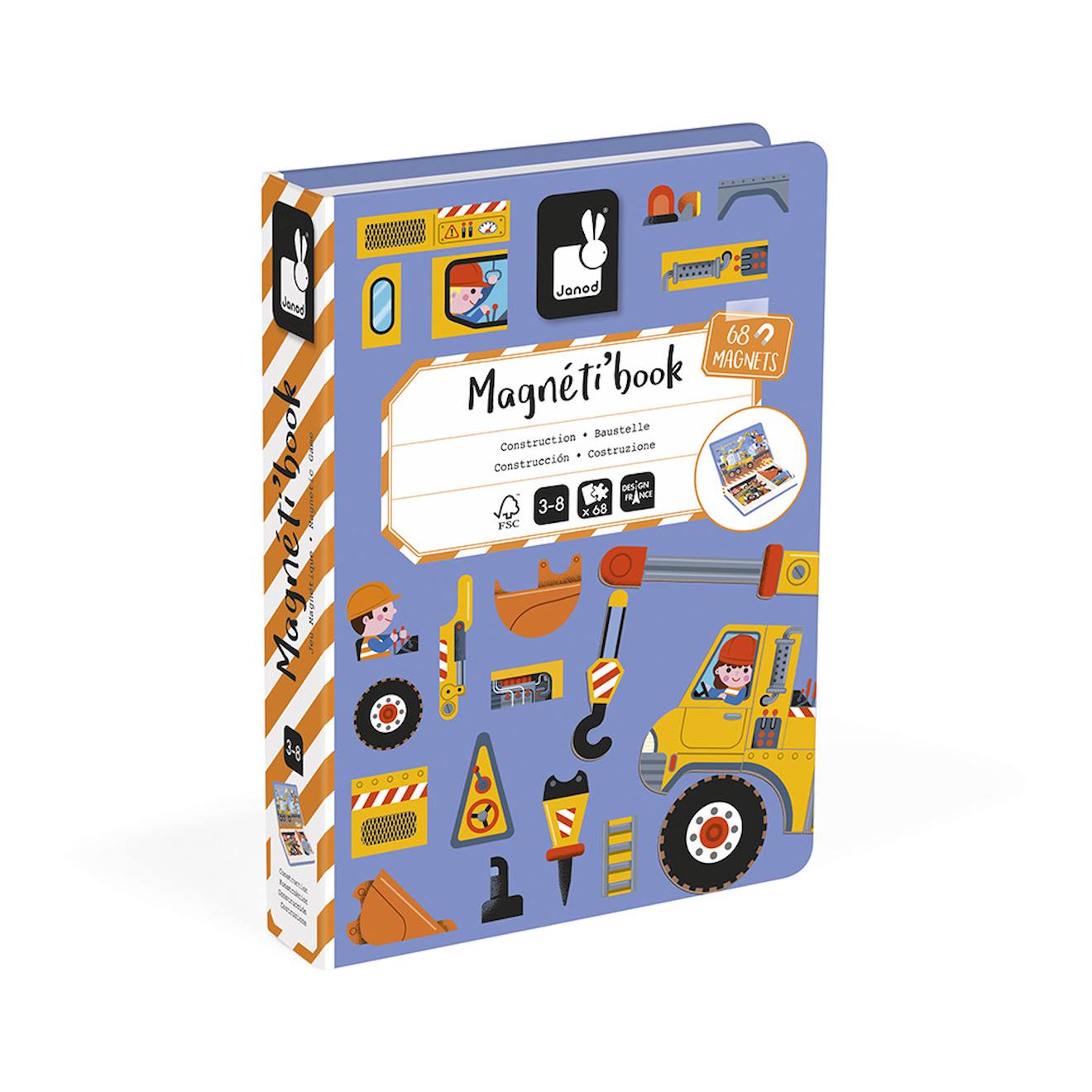 Magneti'book Construction, 50 Magnets Multicolore