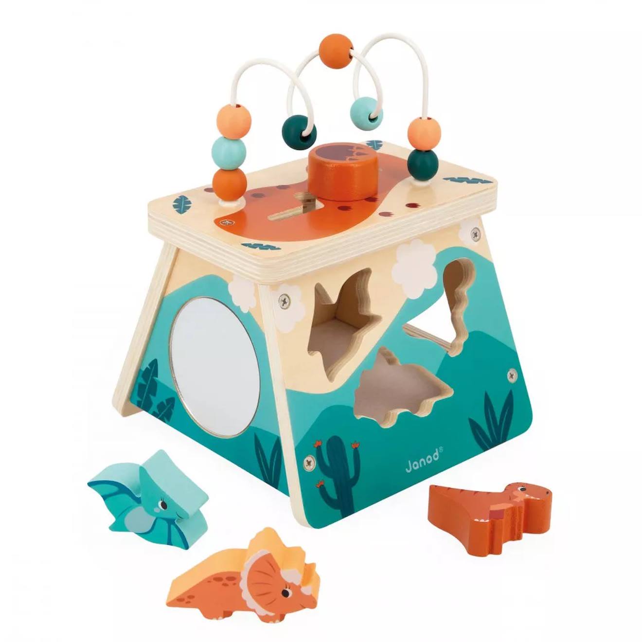 Volcan Multi-activites Dino En Bois Fsc Multicolore