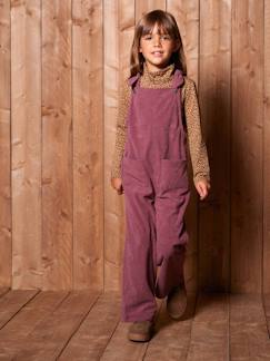 -Salopette fille large velours effet molleton