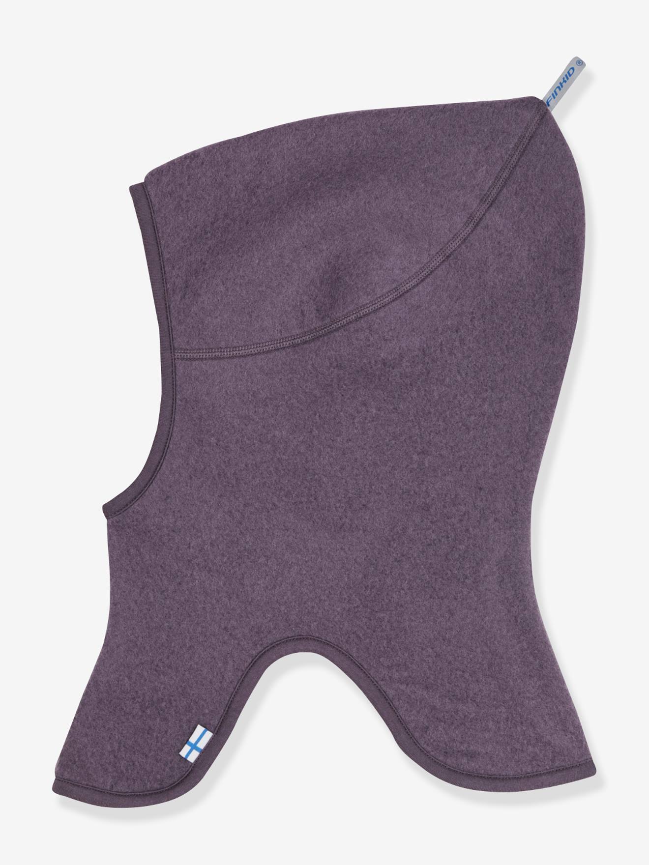 Bonnet cagoule en polaire de laine LUOLA WOOL finkid pour enfant prune