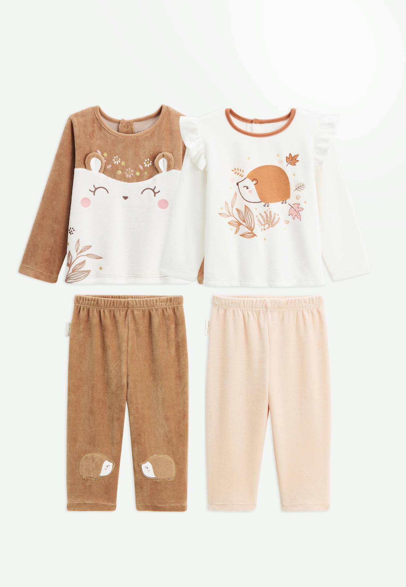 Pyjama Bébé Hiver 2 Pièces En Polaire Jacquard - Doux Et Chaud, Taille Unique, Pour Garçon/Fille - 6