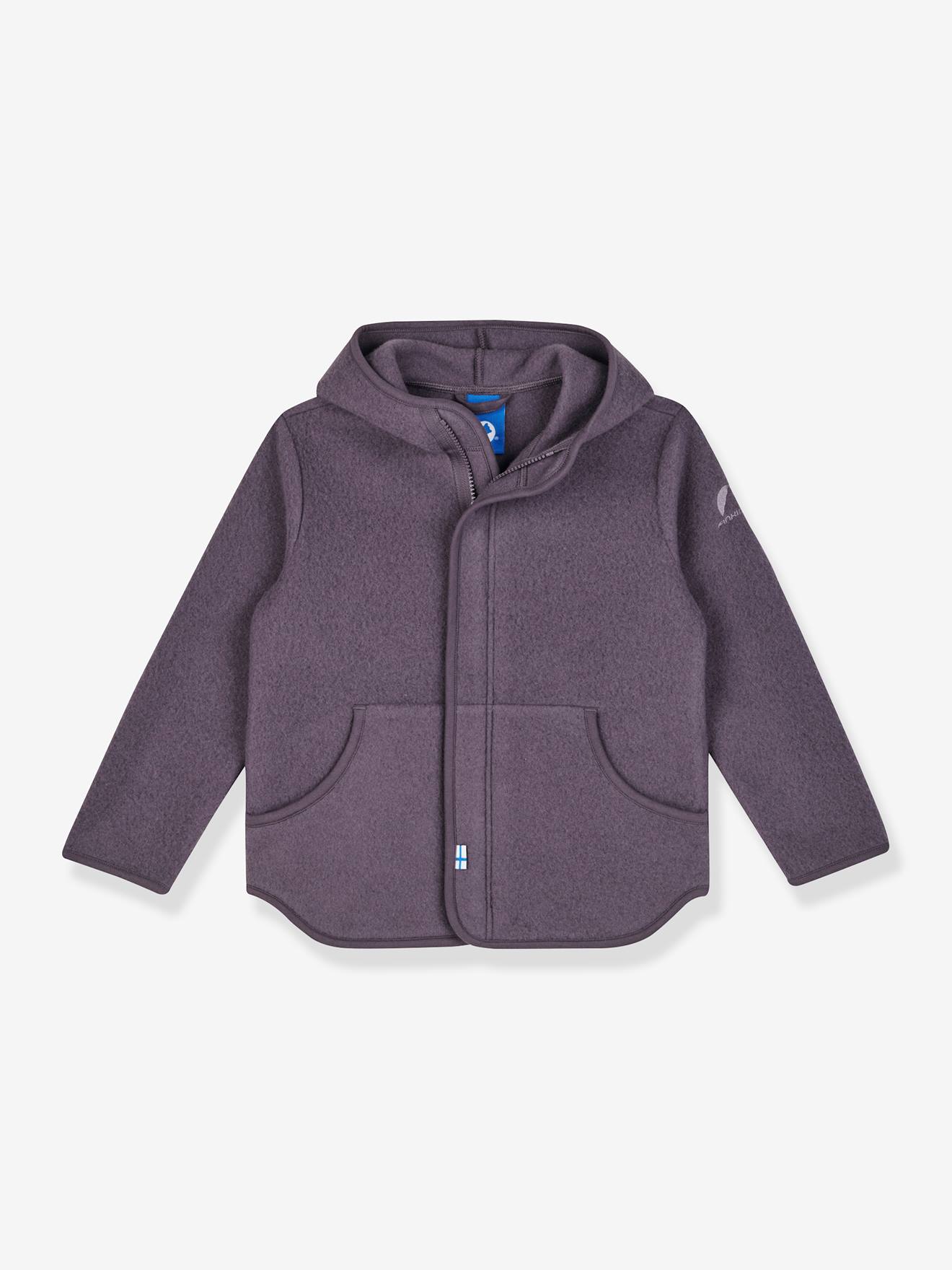Veste en laine polaire enfant LUONTEVA finkid, veste intérieure à zip prune